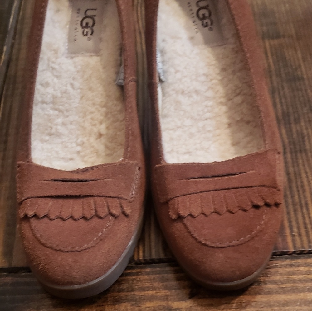 Ugg Women's wedges shoes brown size 5 - Picture 3 of 6